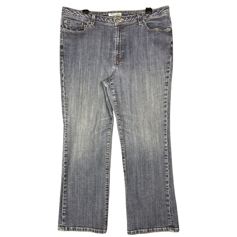 Chico's Platinum Jeans Womens 16 Short Bootcut Stretch Denim Casual Everyday